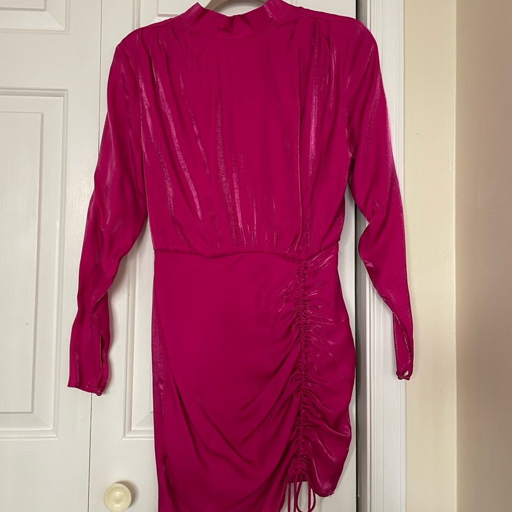 Revolve dress - long sleeve pink dress